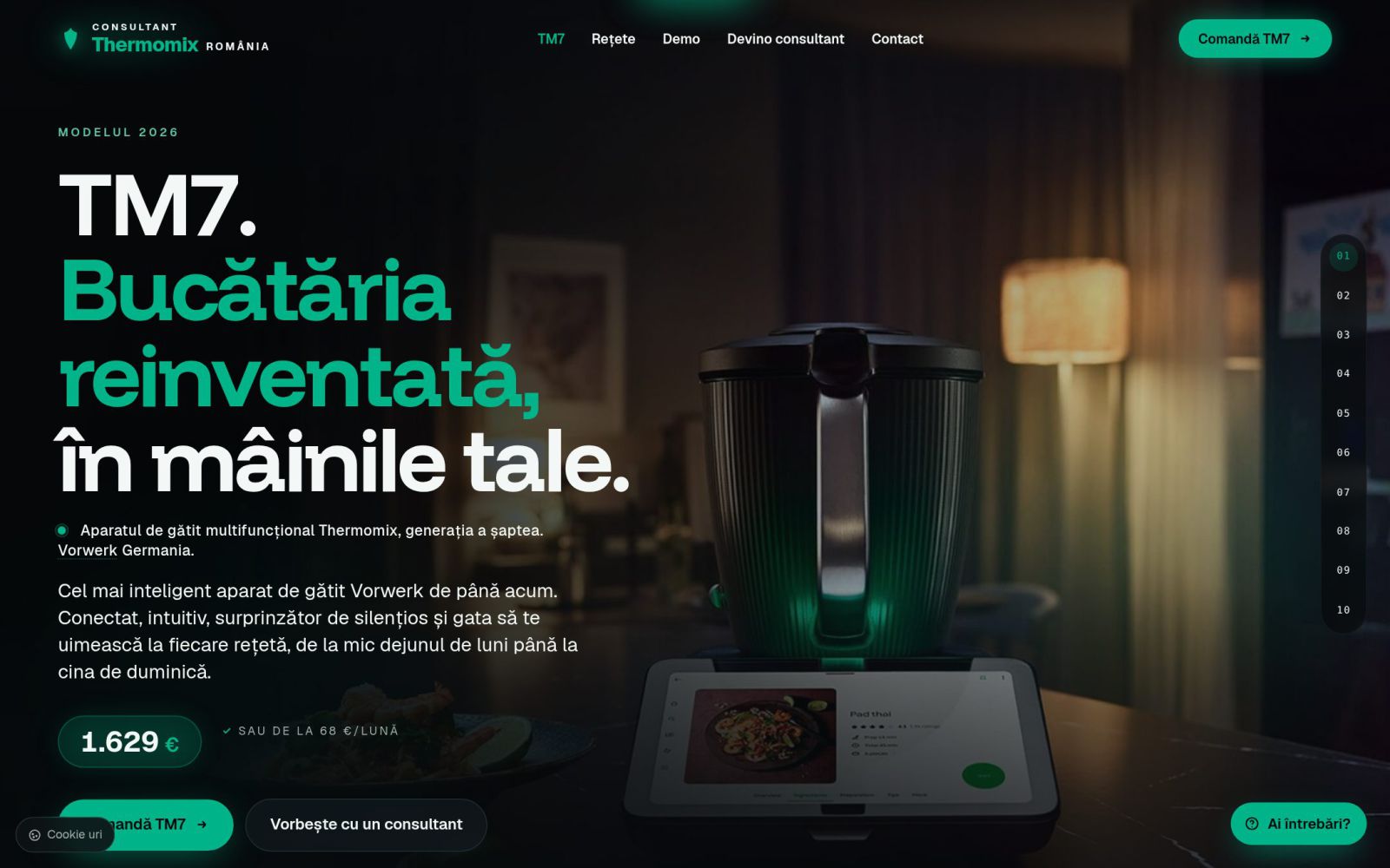 Thermomix Romania, multi-page business site built by CrockyHost